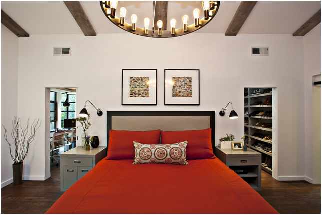 Cách thiết kế và phối màu cho căn nhà phố 5x20 m theo phong cách hiện đại - Phòng ngủ